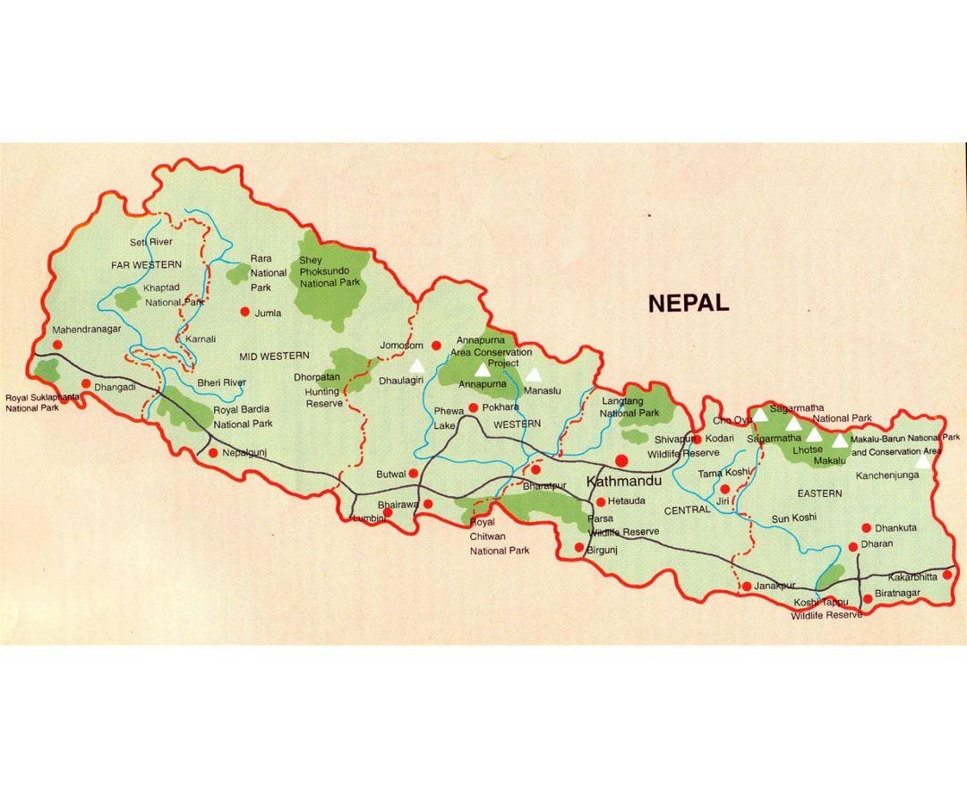 რუკა ნეპალის რკინიგზის butwal