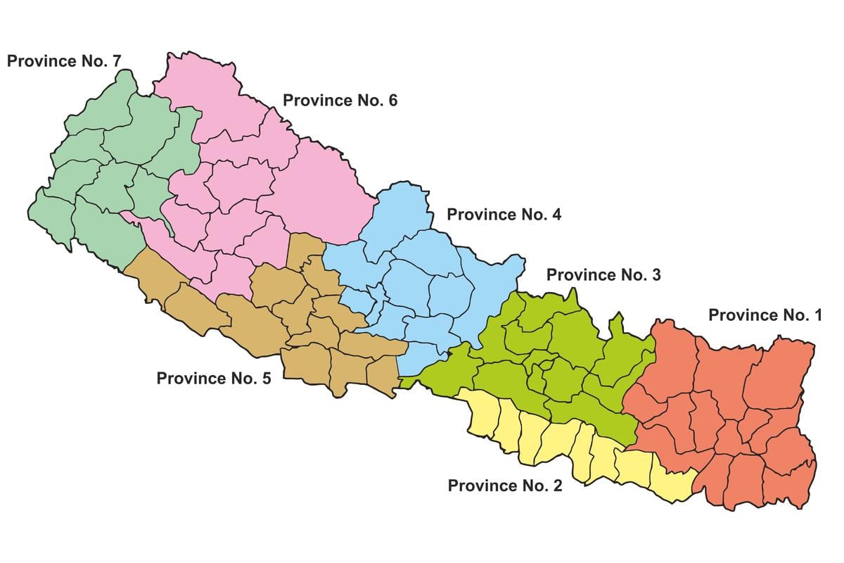 რუკა ნეპალის ფედერაციულ