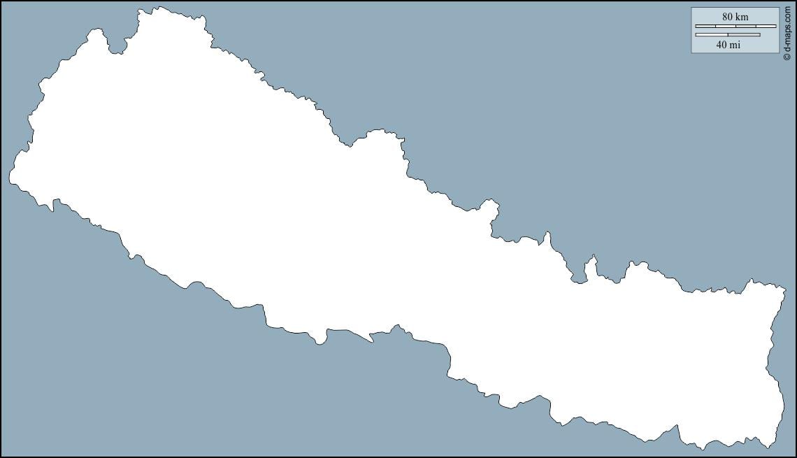 რუკა blank ნეპალი