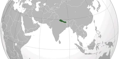 რუკა დედამიწაზე ნეპალი