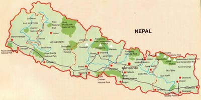 რუკა ნეპალის რკინიგზის butwal