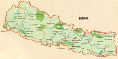 რუკა ტურისტული pokhara ნეპალი